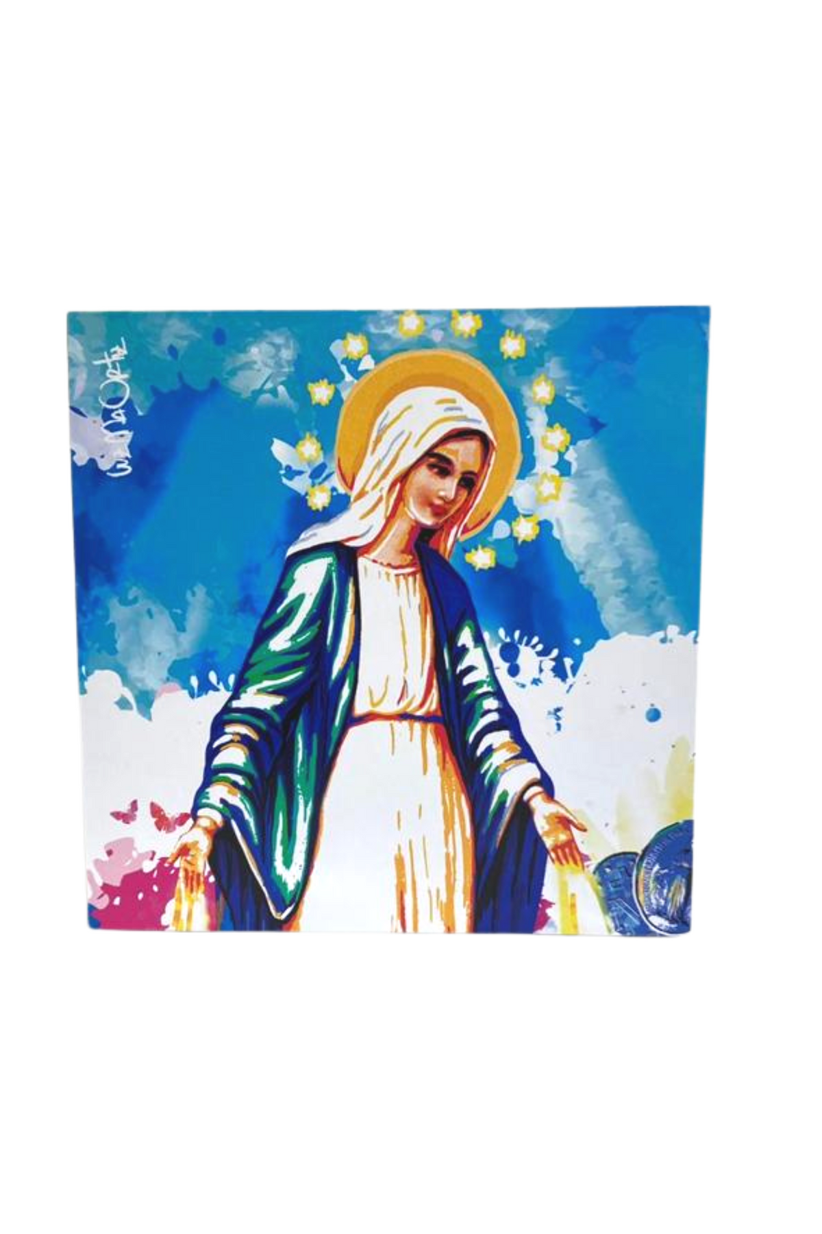 Cuadro Virgen Medalla Milagrosa 20x25cm (italy)